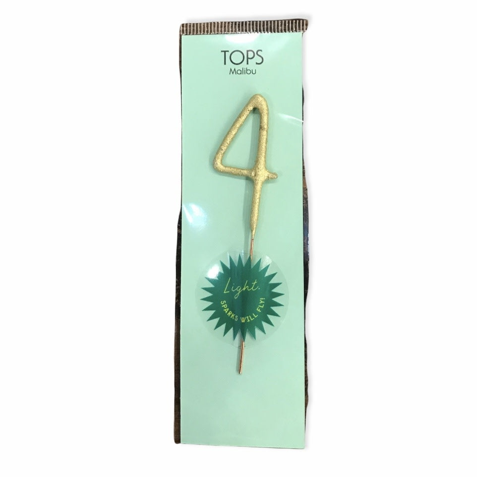 sparklers - mini gold number by tops malibu