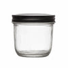 glass jar - black lid - 8oz by creative co-op