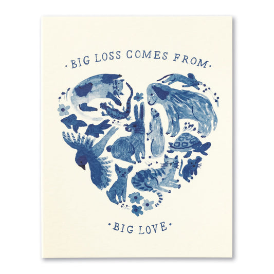 card - pet sympathy - big loss by compendium