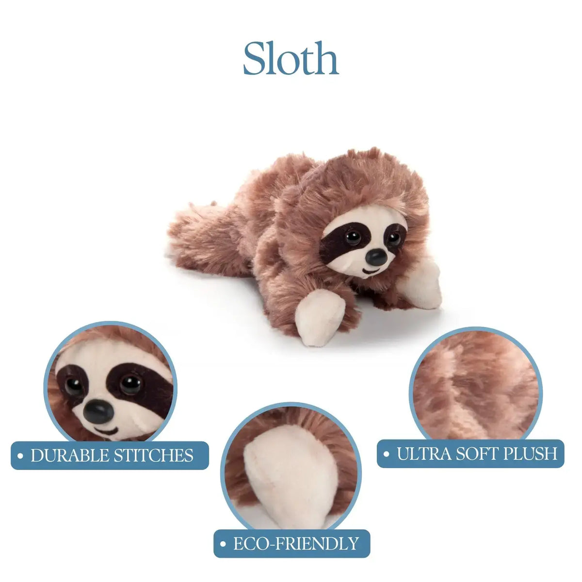 toy - animal plush - scoopz - sloth by the petting zoo