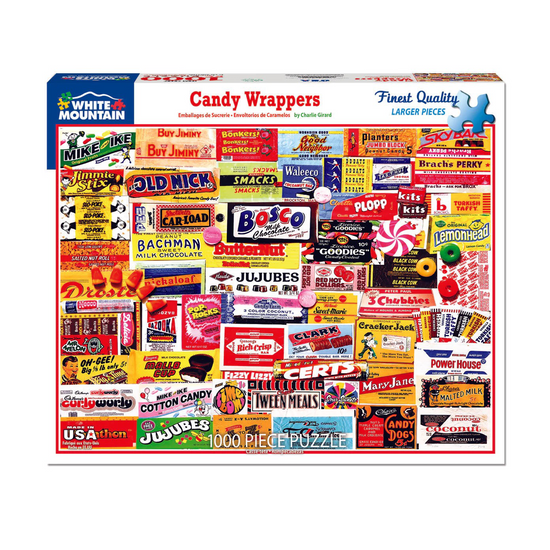 puzzle - 1000pc - candy wrappers by white mountain puzzles