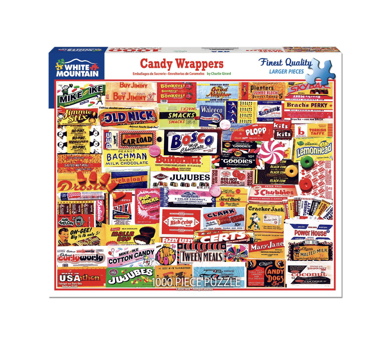 puzzle - 1000pc - candy wrappers by white mountain puzzles