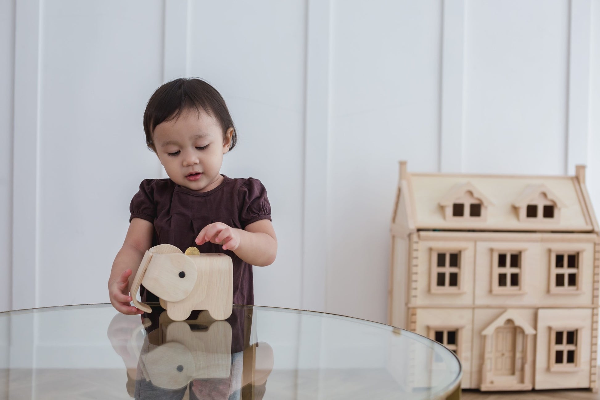 bank - elephant by plan toys