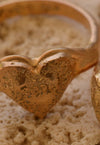 ring - etched heart - bronze by montestruque