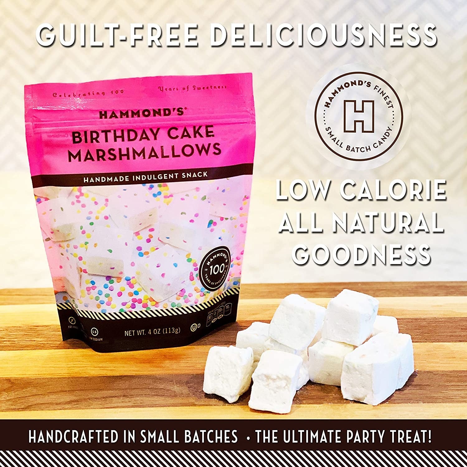 candy - marshmallows - birthday cake by hammond's