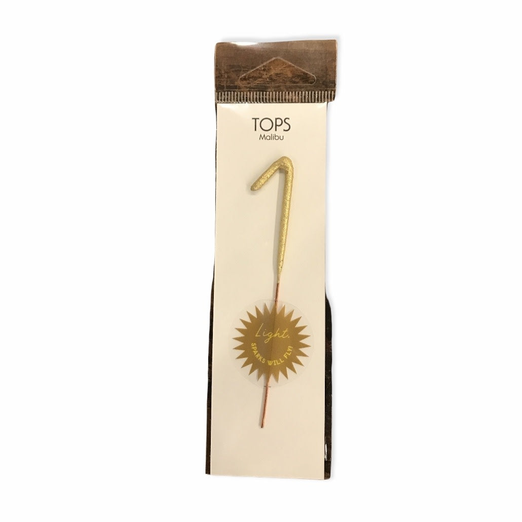 sparklers - mini gold number by tops malibu