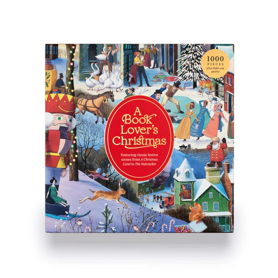 puzzle - a book lover's christmas - 1000 piece by chronicle books