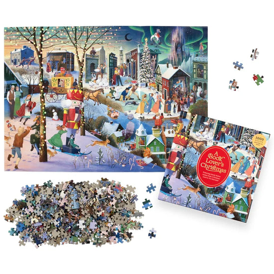 puzzle - a book lover's christmas - 1000 piece by chronicle books