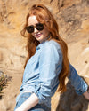Sunglasses | Gram | Crystal Olive Green / Brown Polarized