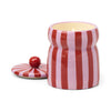 Candle | Cabana Stripe | Red/Pink - Pink Peppermint