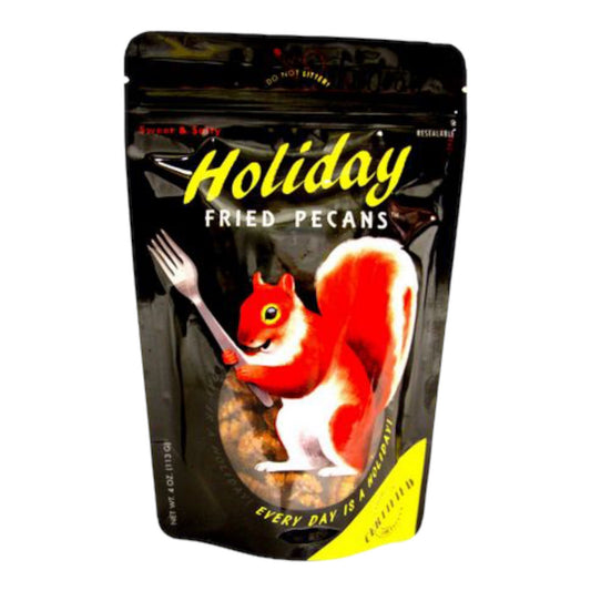 Bag of Holiday Fried Pecans, Louisiana-made sweet and salty snack
