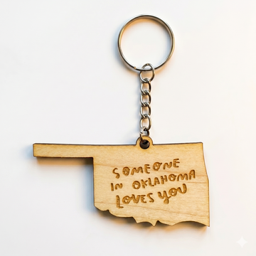 Keychain | Someone in Oklahoma Loves You | Natural