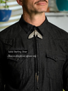 Bolo Tie | Moth | Brass + Black Cord 36"