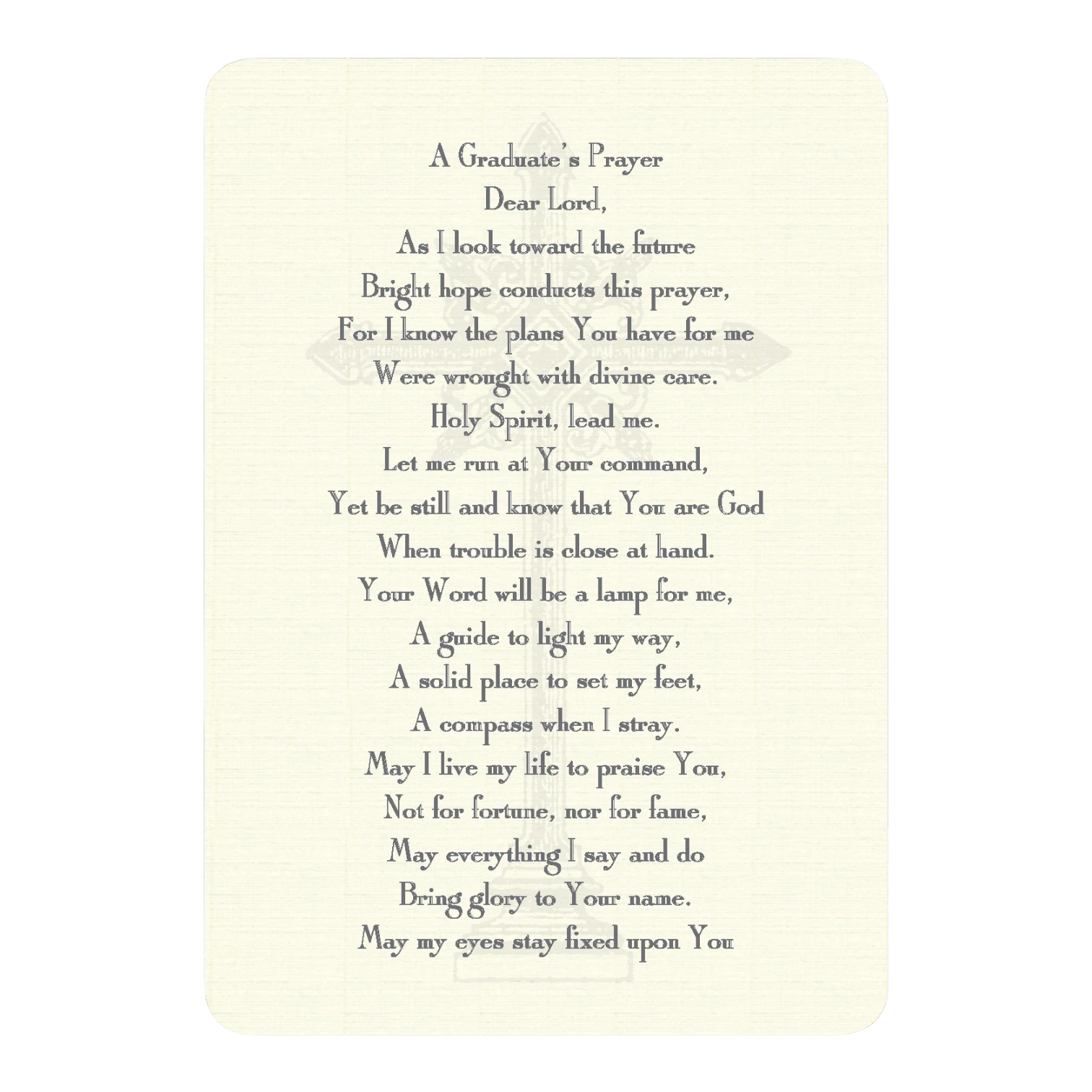 notecards - set/8 - graduate's prayer by maison de papier