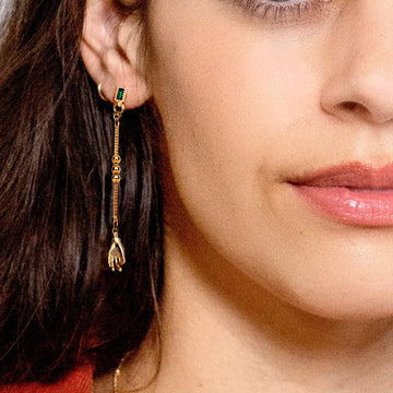 earrings - a-okay - 18k gold plated by peter and june
