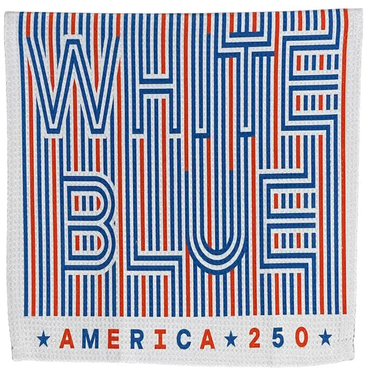 tea towel - red white blue stripes - america 250™ by wet-it!