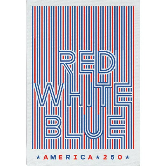 tea towel - red white blue stripes - america 250™ by wet-it!