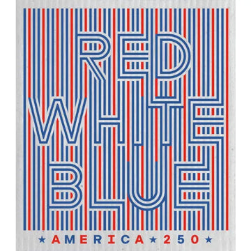 swedish dishcloth - red white blue stripes - america 250™ by wet-it!