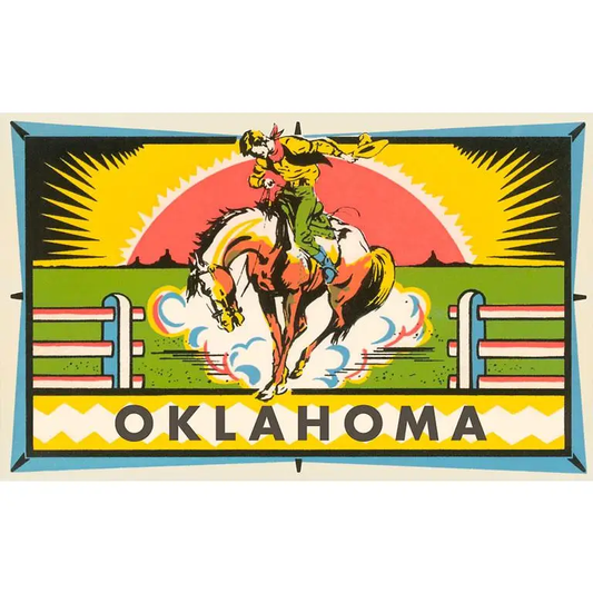 Art Print | Bucking Bronco/Cowboy (Oklahoma)