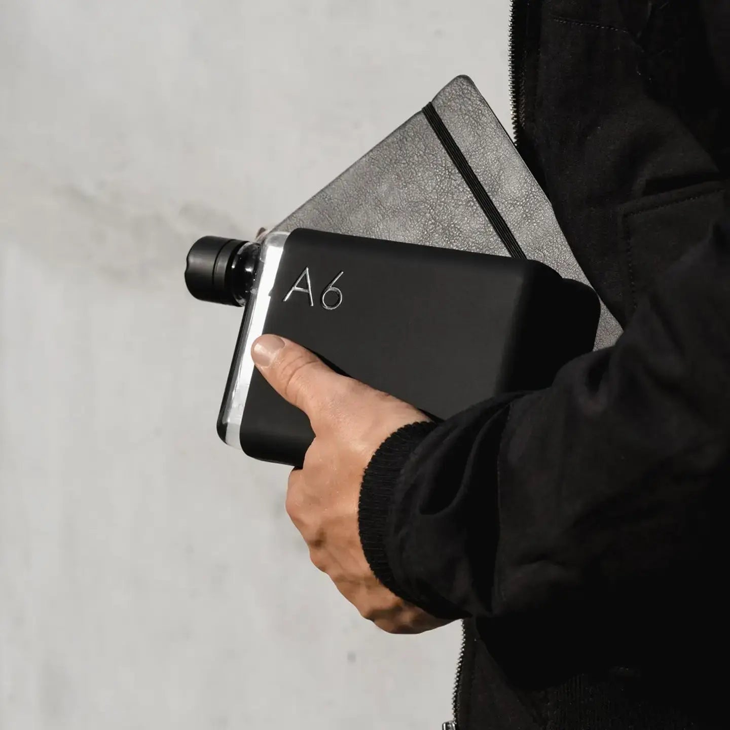 memobottle a6 - silicone sleeve - black ink by memobottle