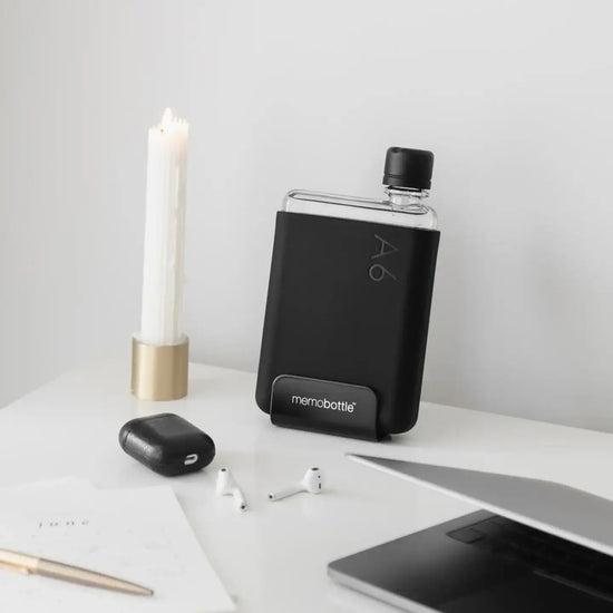 memobottle a6 - silicone sleeve - black ink by memobottle