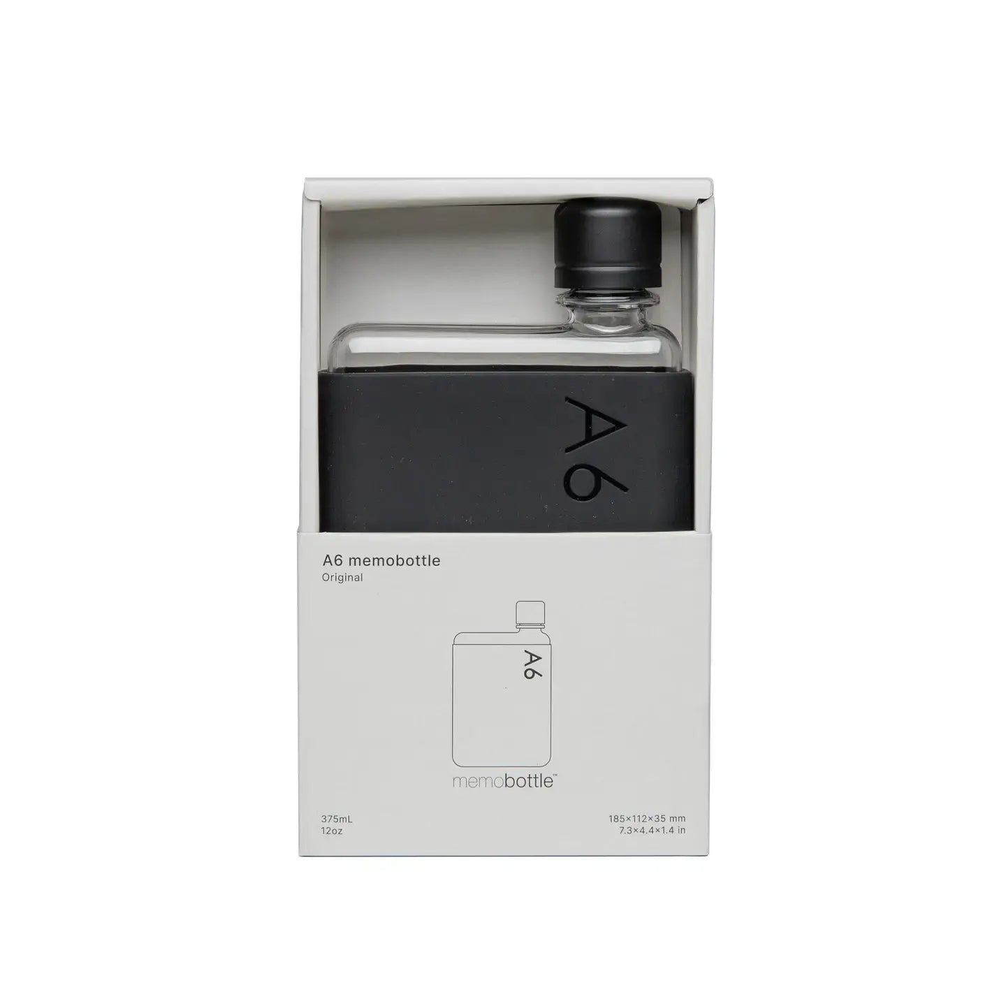 memobottle a6 - silicone sleeve - black ink by memobottle