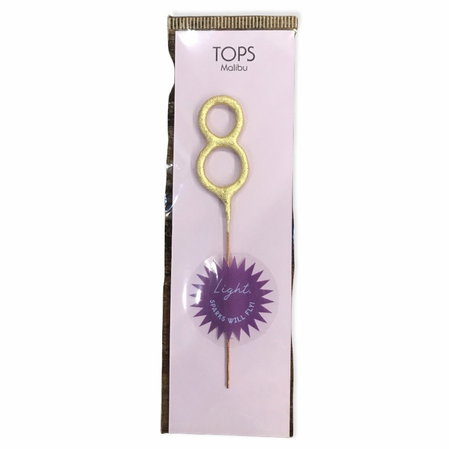 sparklers - mini gold number by tops malibu