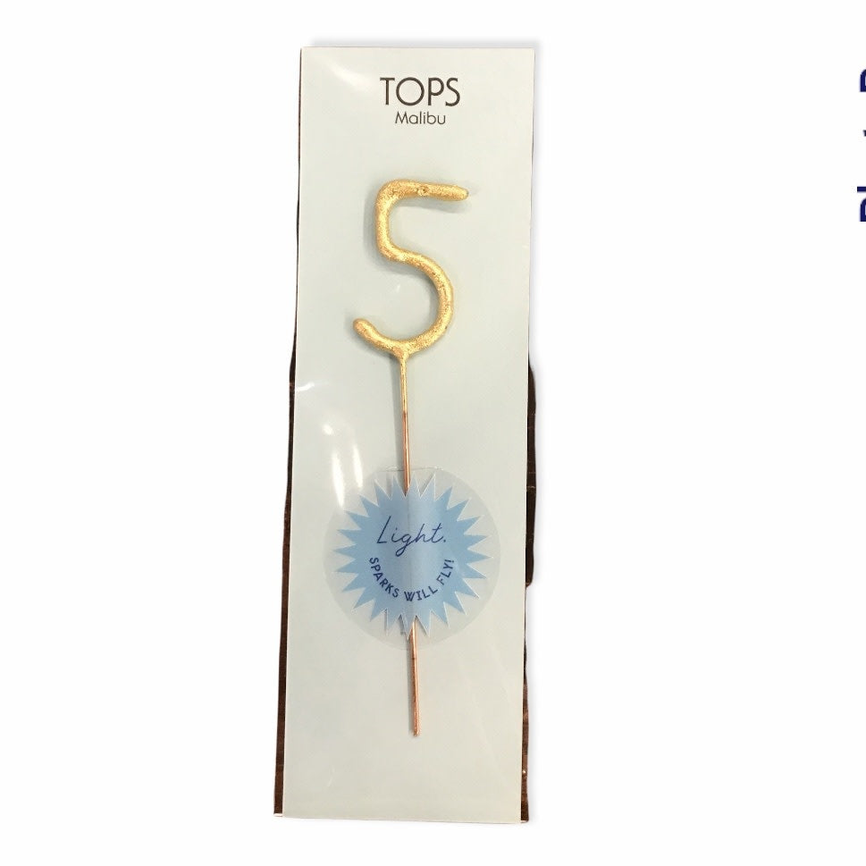 sparklers - mini gold number by tops malibu