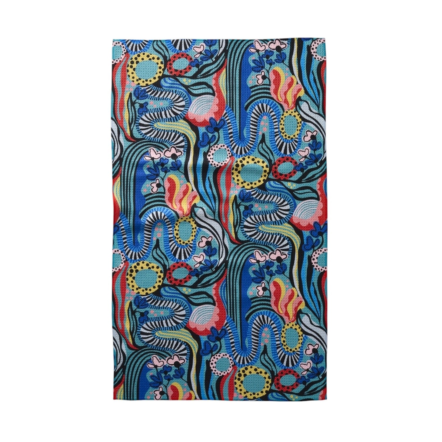 tea towel - microfiber - abstract dreams florals by geometry house