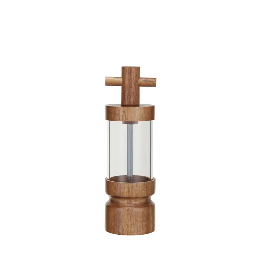 salt & pepper mill - acacia & acrylic - modern by creative co-op