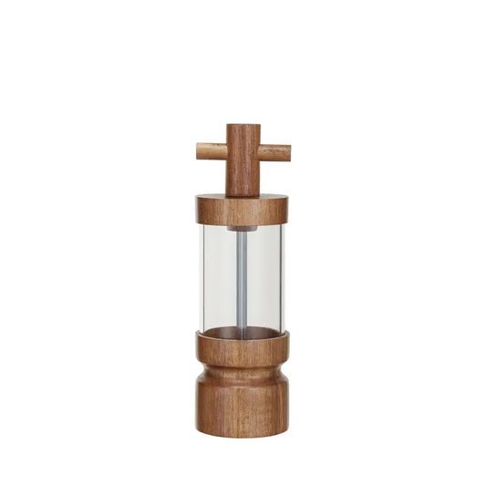 salt & pepper mill - acacia & acrylic - modern by creative co-op