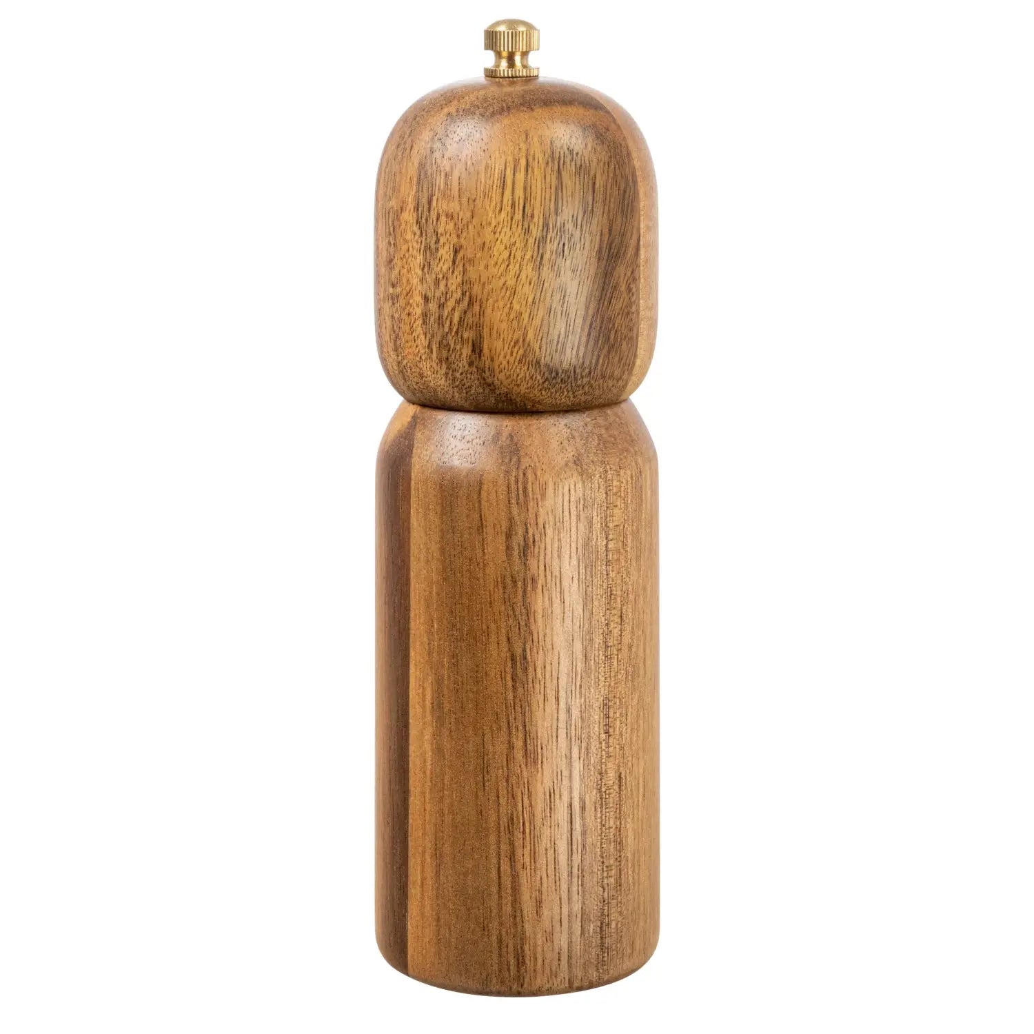 salt & pepper mill - acacia wood - mid-century by creative co-op