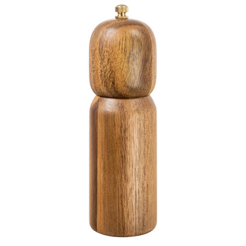 salt & pepper mill - acacia wood - mid-century by creative co-op
