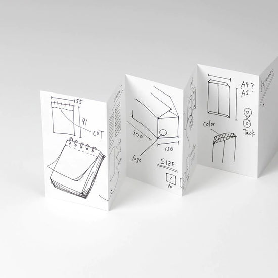 notebook - accordion memo - ash light blue by ameico/yamazakura