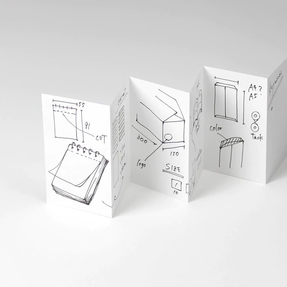 notebook - accordion memo - ash light blue by ameico/yamazakura