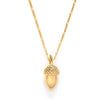 necklace - acorn charm - 20" chain - 14kgp by amano studio