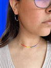 necklace - "septima" rainbow - 14k gold filled - japanese glass beads by son of a sailor