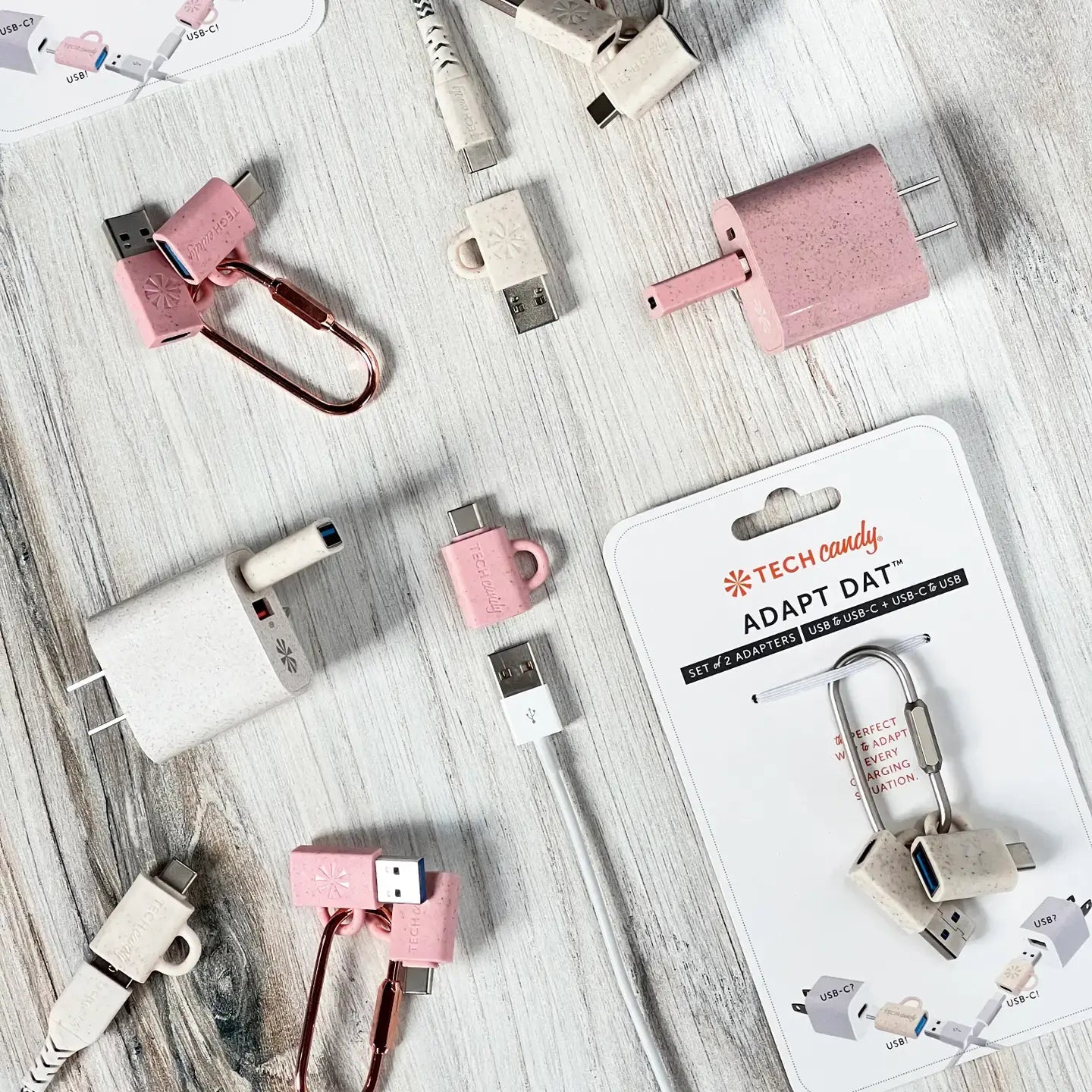adapt dat - set of 2 adapters (usb to usb-c + usb-c to usb) by tech candy (e-accessories)