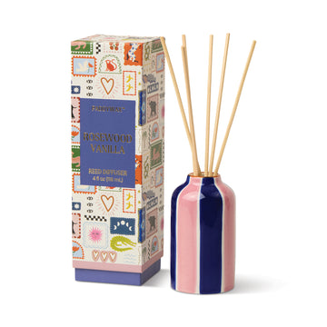 diffuser - rosewood vanilla - a dopo blue + pink stripes by paddywax