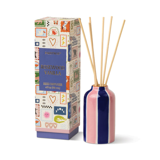 diffuser - rosewood vanilla - a dopo blue + pink stripes by paddywax