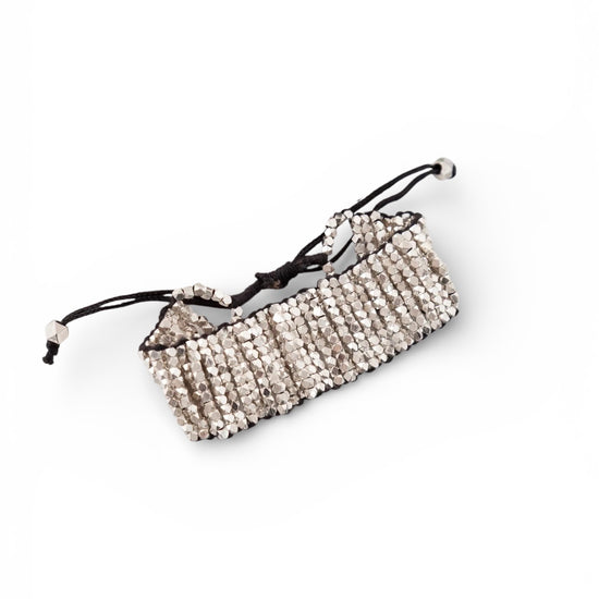 bracelet - beaded geo adjustable by baizaar