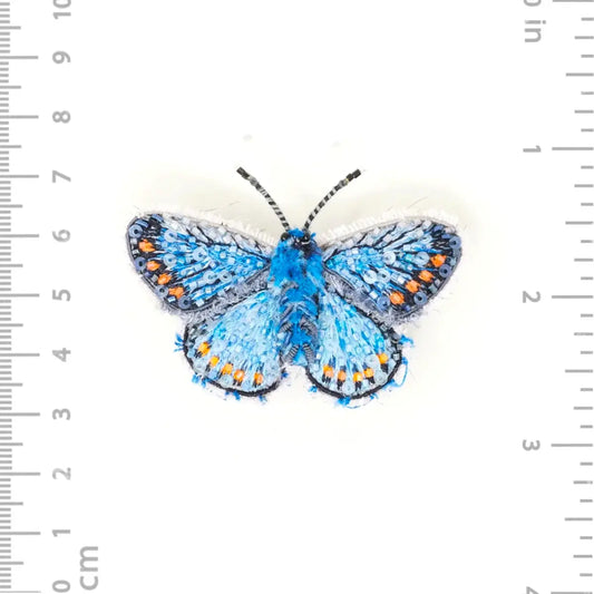 brooch pin - adonis blue butterfly by trovelore