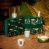 candle gift set - petite pedestal candle - 12 day advent calendar by voluspa