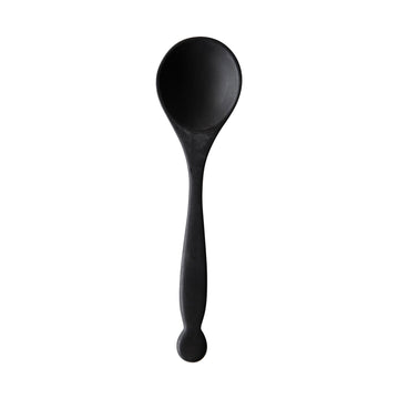 spoon - black acacia - circle end by bloomingville