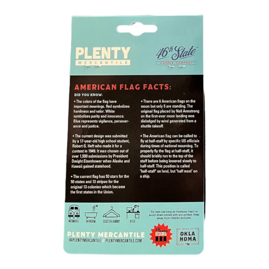 air freshener - "old glory" flag by 46th state candle company