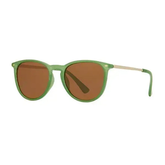 sunglasses - "aire" - sage green + gold/gradient grey polarized by blue planet eyewear