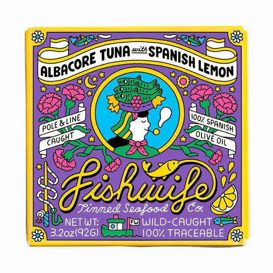 snack - tinned fish - albacore tuna - spanish lemon by fishwife