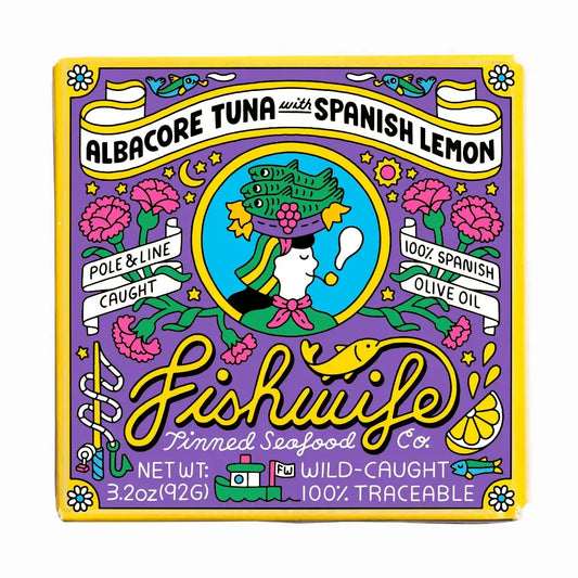 snack - tinned fish - albacore tuna - spanish lemon by fishwife
