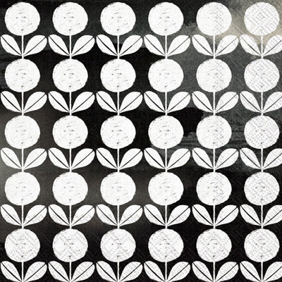 lunch napkins - black/white by boston international