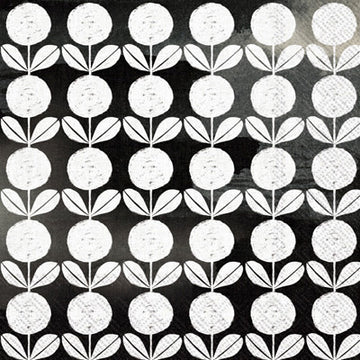 lunch napkins - black/white by boston international